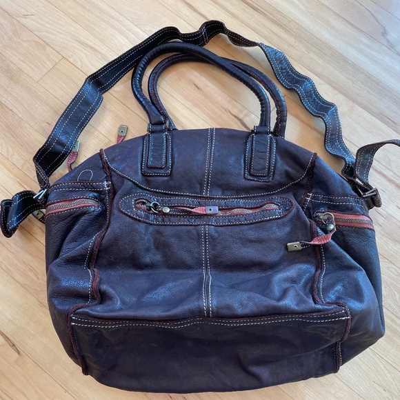 Sissi Rossi brown leather shoulder bag EUC - Picture 4 of 8